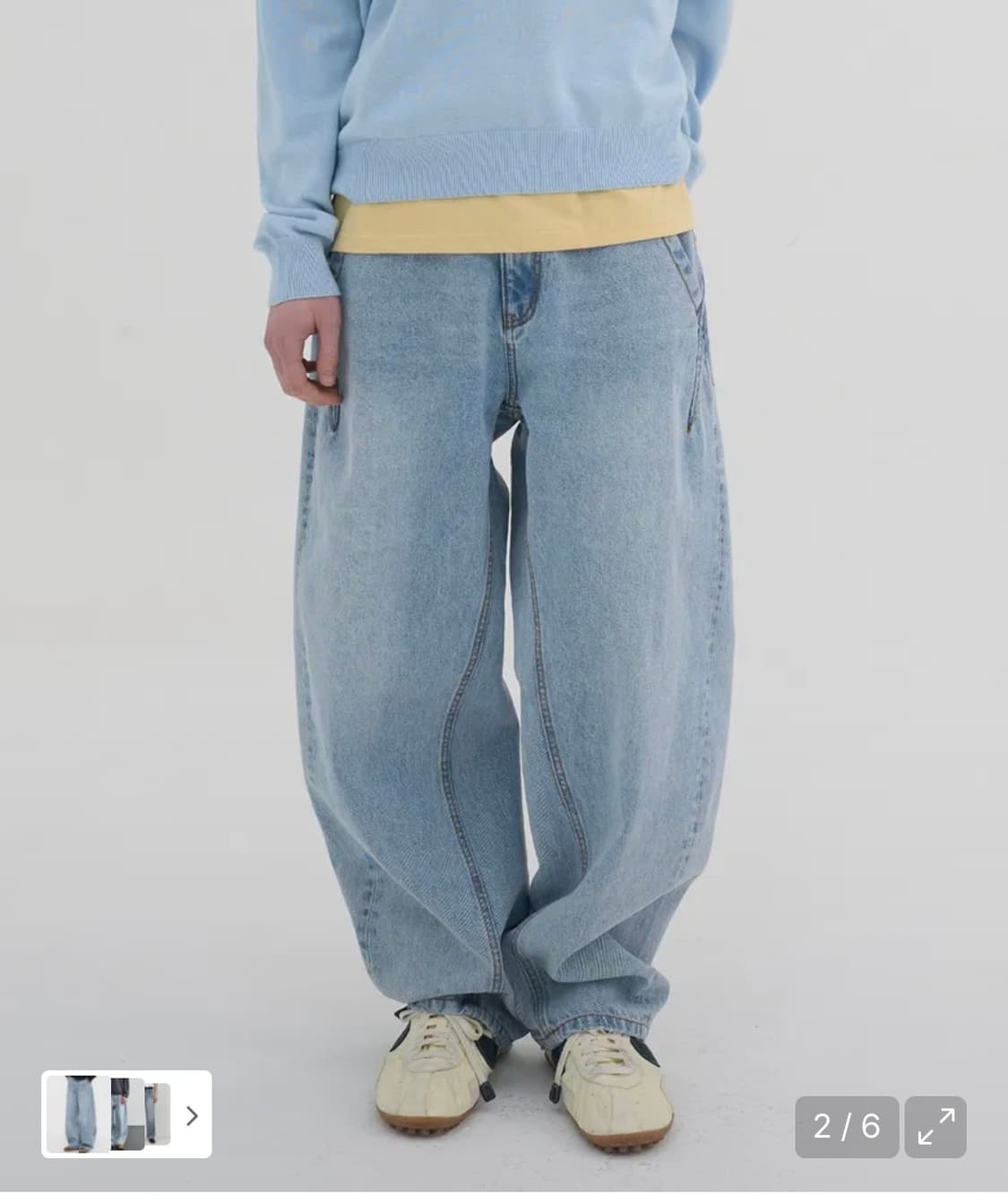노운 balanced denim pants (light blue) 상품이미지1