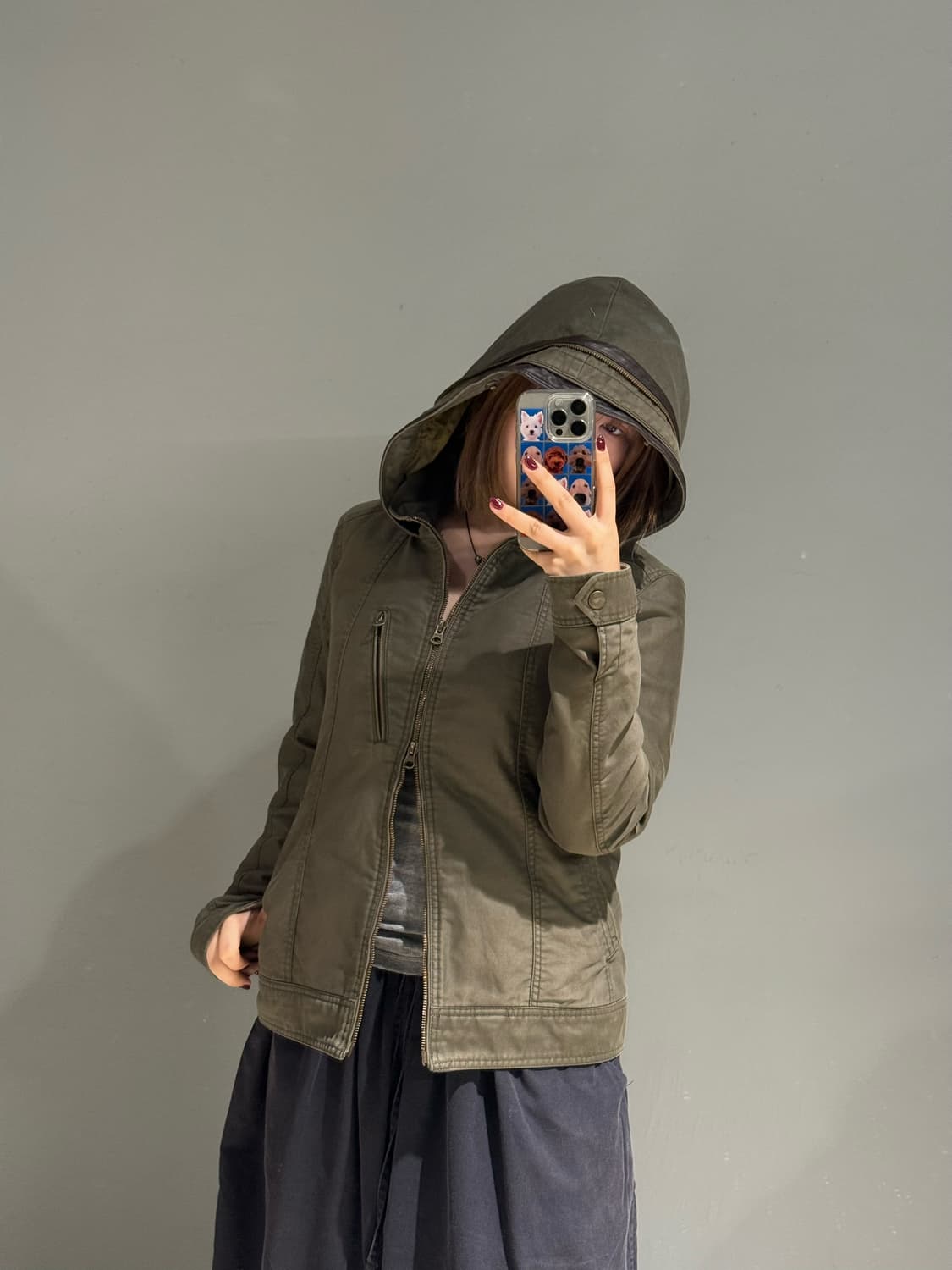 hood & high-neck 2-way detail jacket 상품이미지1