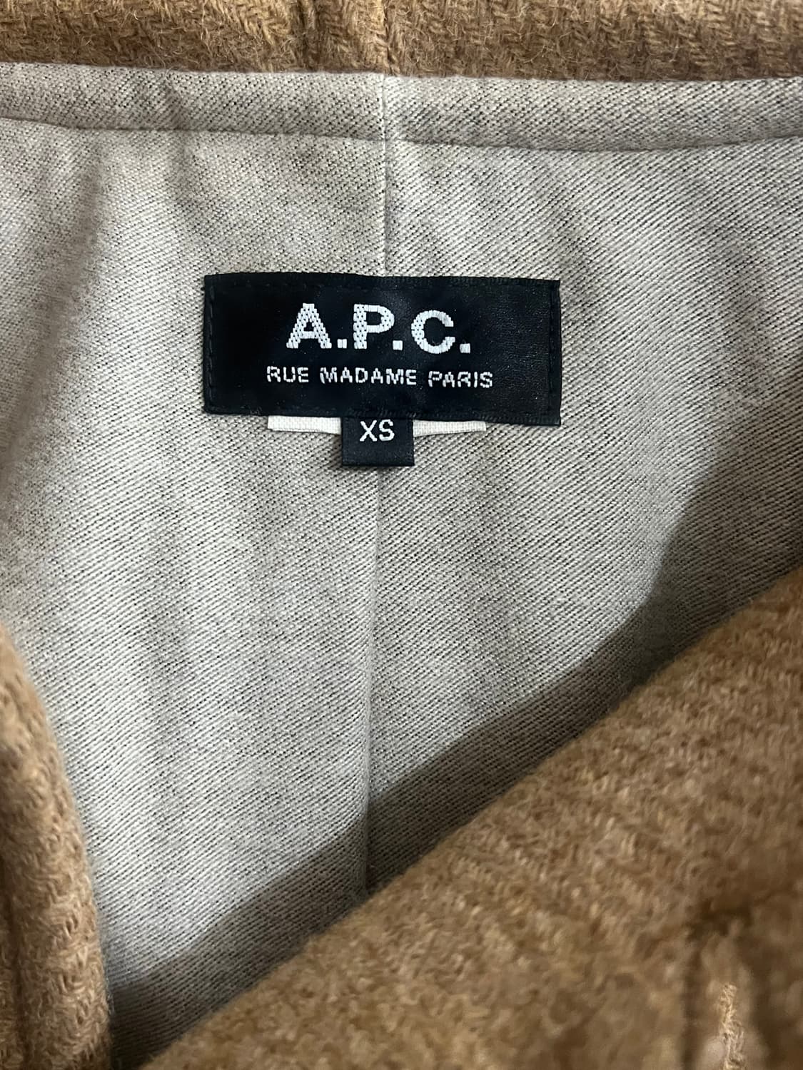 A.P.C. 아페쎄 정품 프렌치 무드 브라운 후드 울 코트 xs 55 상품이미지9