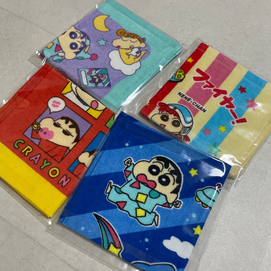 약 35cm 짱구 수건 새상품 4개 일괄  상품이미지1