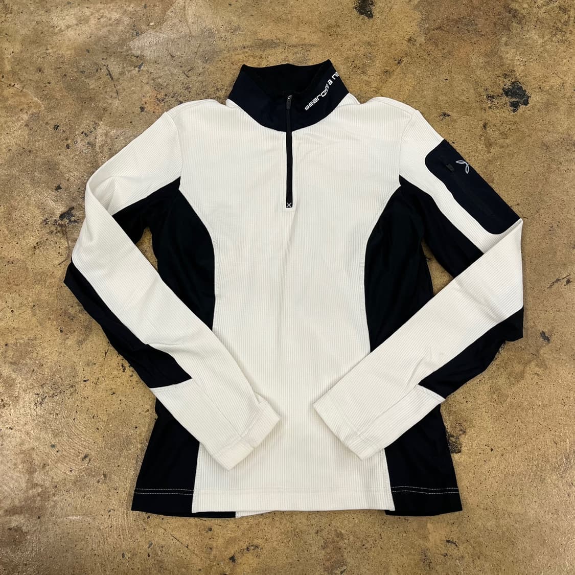 [정품/M] 몬츄라 하프집업 긴팔티 화이트 블랙 b18 상품이미지2