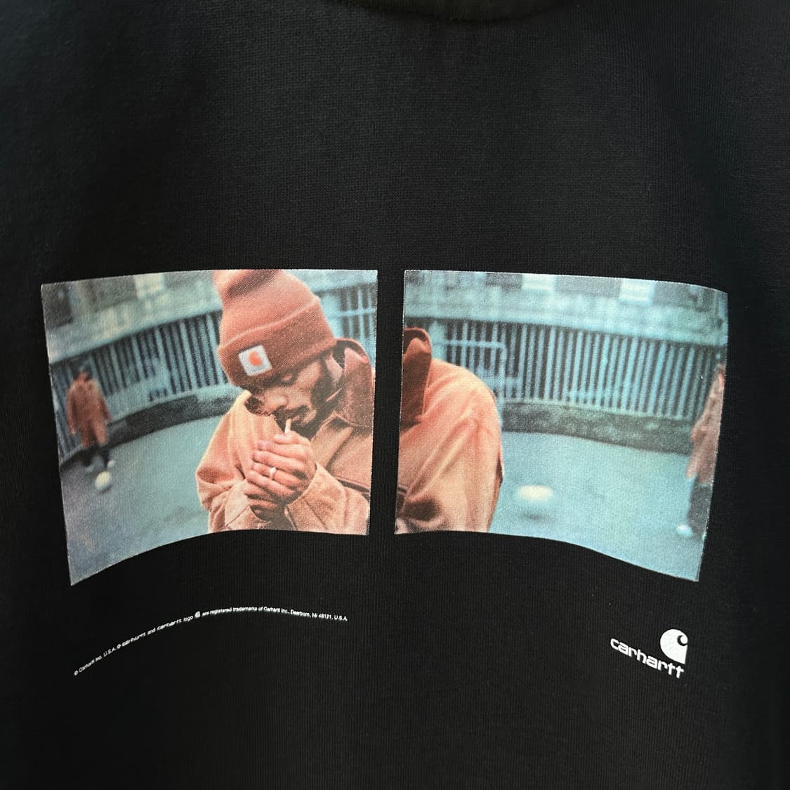 칼하트 WIP Hooded Backyard Sweat 블랙 L 상품이미지6