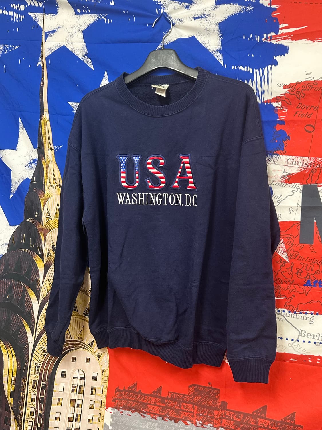 빈티지 usa 워싱턴Dc 네이비 오버핏 맨투맨L100 상품이미지2