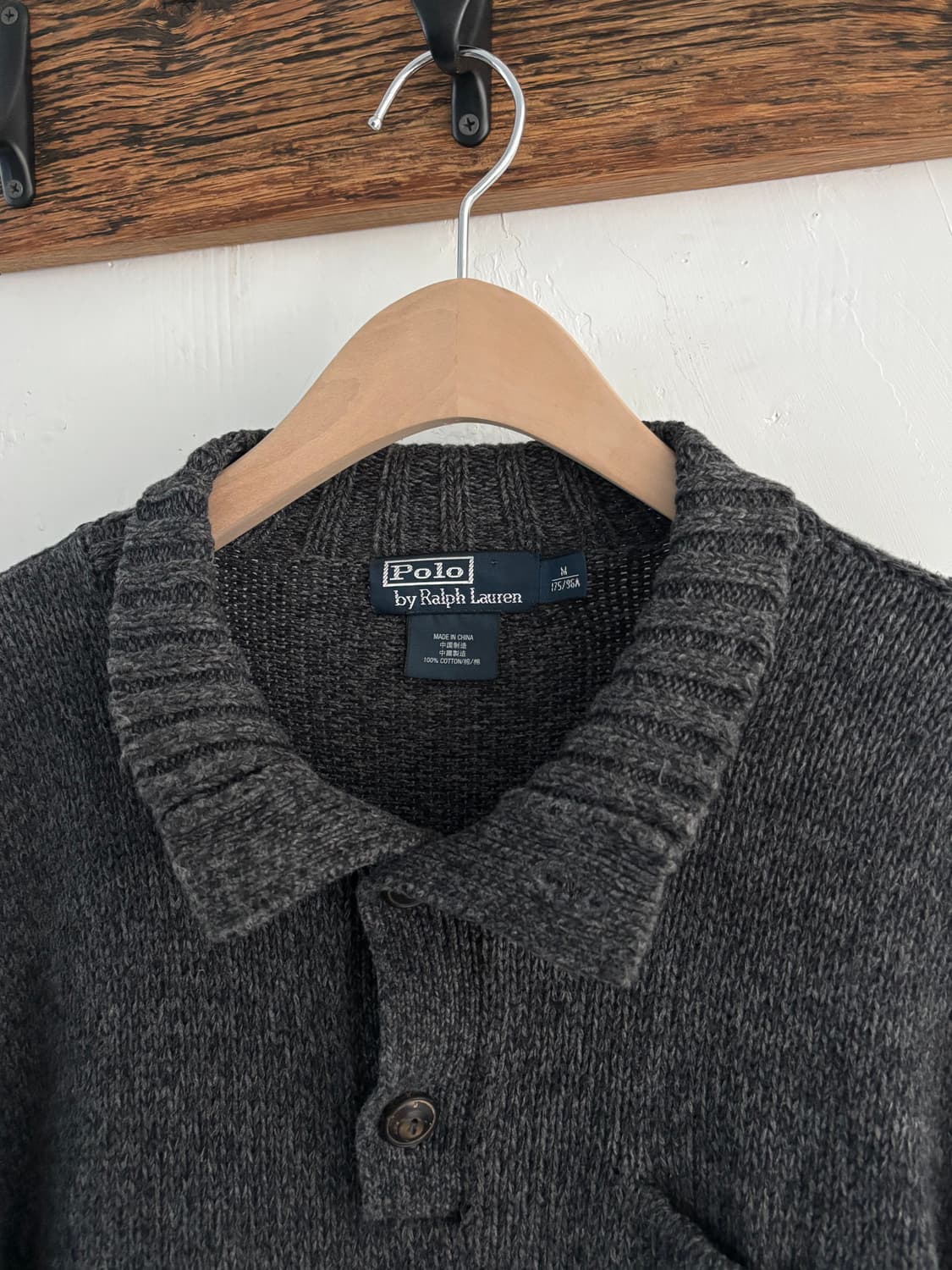 Polo 폴로 랄프로렌 차콜 하이넥 포켓 니트 상품이미지4