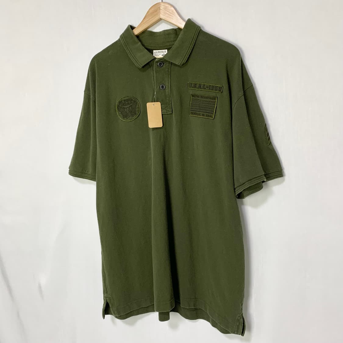 알파인더스트리 밀리터리 반팔 카라 티셔츠 폴로티 빅사이즈 오버사이즈 상품이미지2