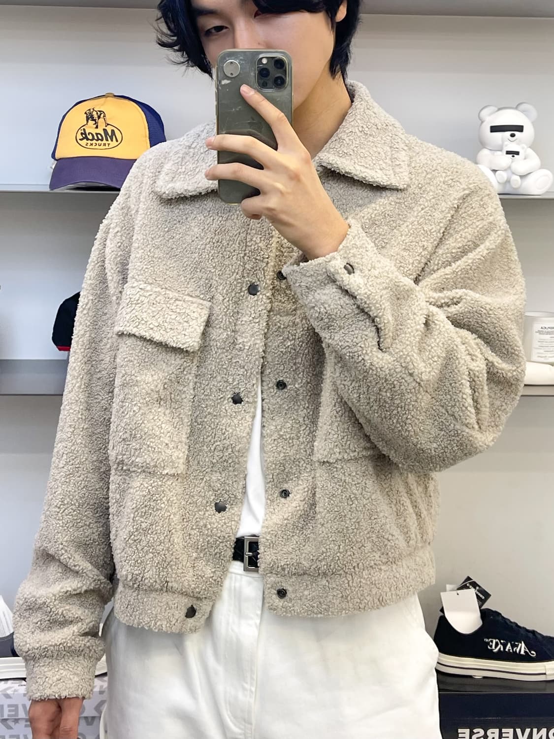 몽키타임 보아 크롭 트러커 자켓 상품이미지2