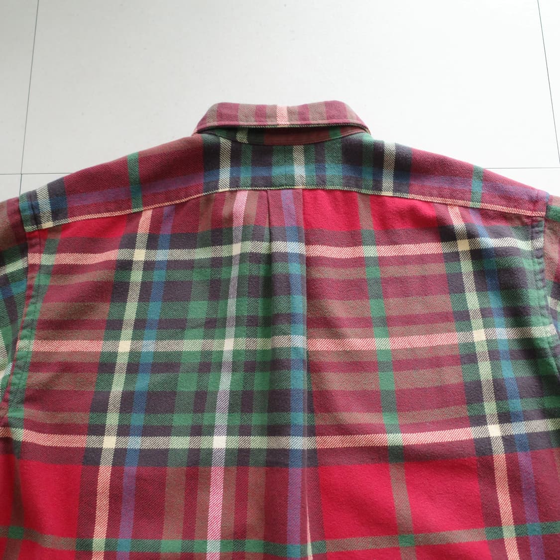 90s 폴로 랄프로렌 블레어 체크 해비 코튼 플라넬 XXL 상품이미지8