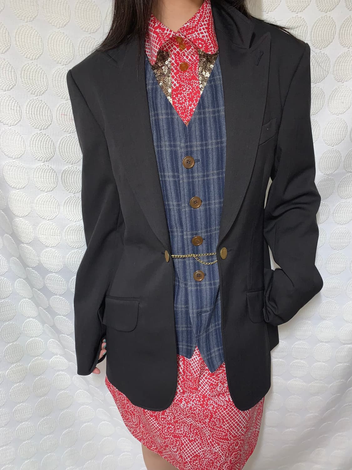 남녀공용!vivienne westwood man 울 레이어드 자켓 상품이미지1