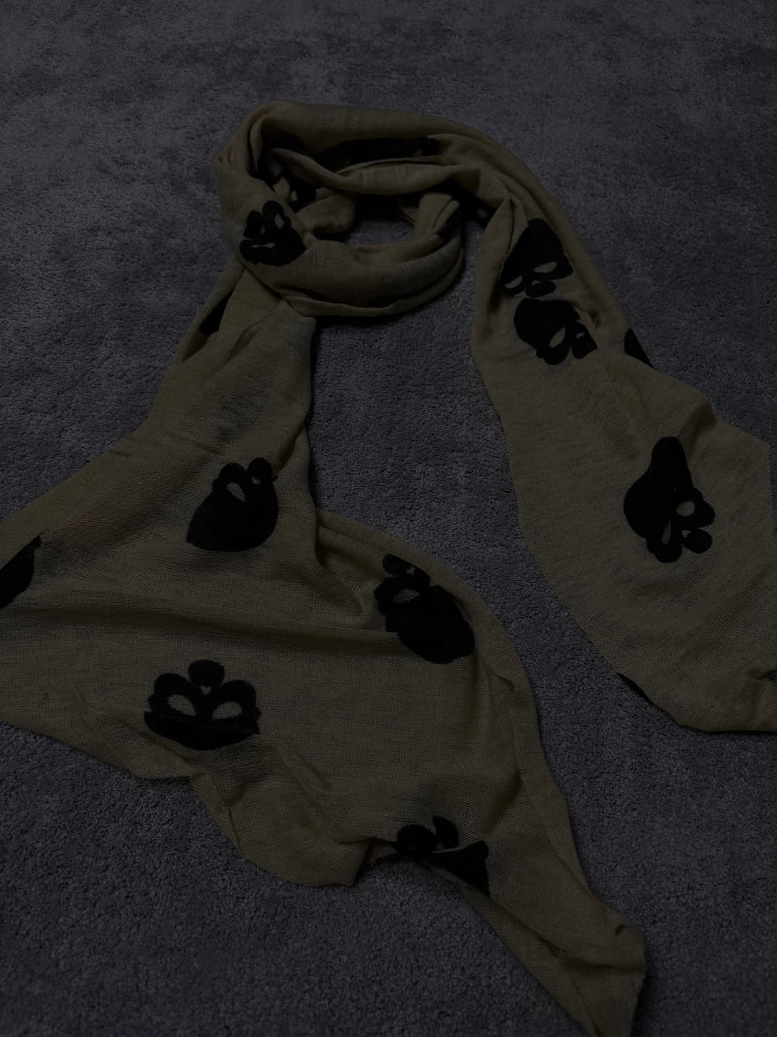 Vintage v-kei punk skull scarf 상품이미지1