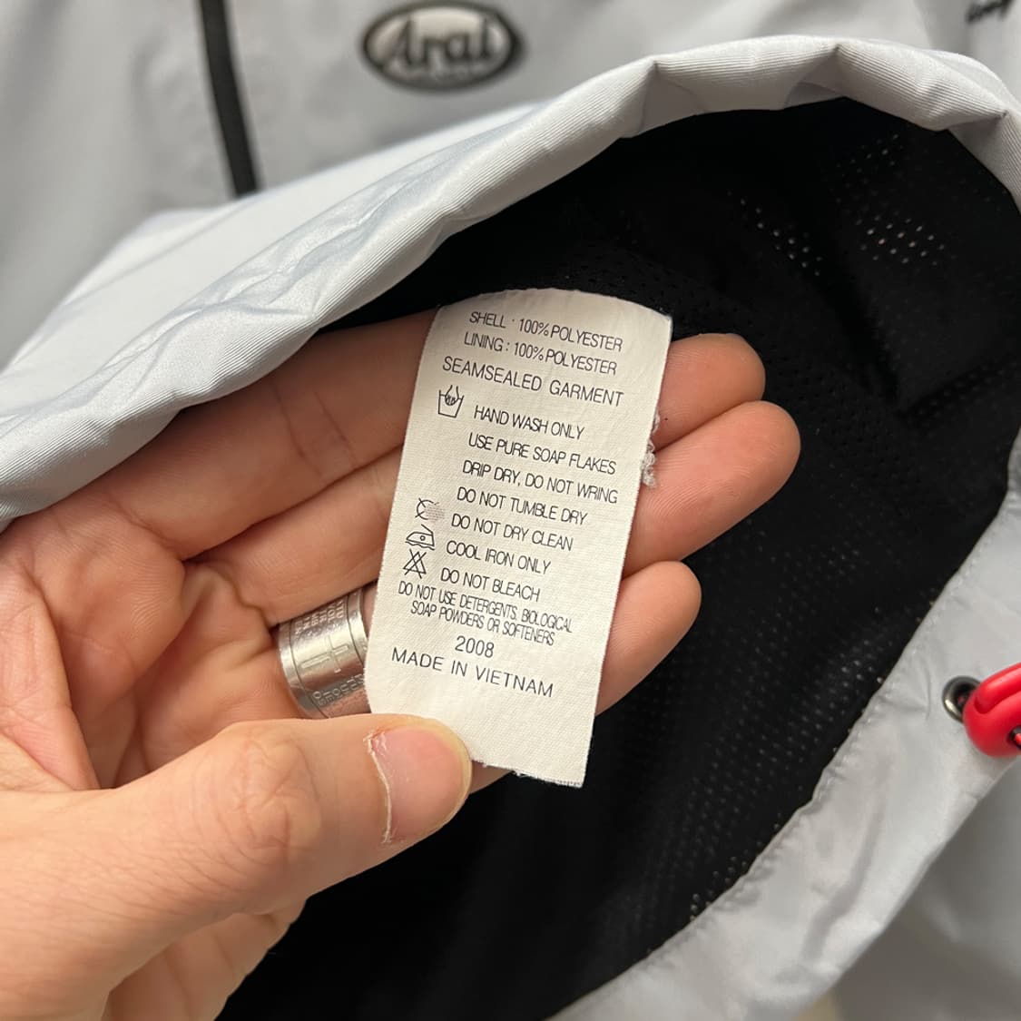 Arai 아라이 구형 실버 그레이 바람막이 자켓 M 상품이미지5