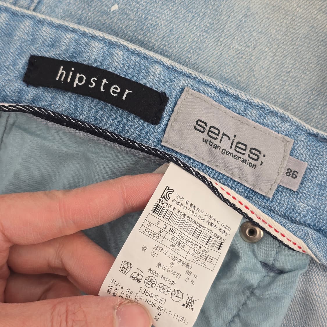 series 청반바지 데님 반바지 남성 34 상품이미지10