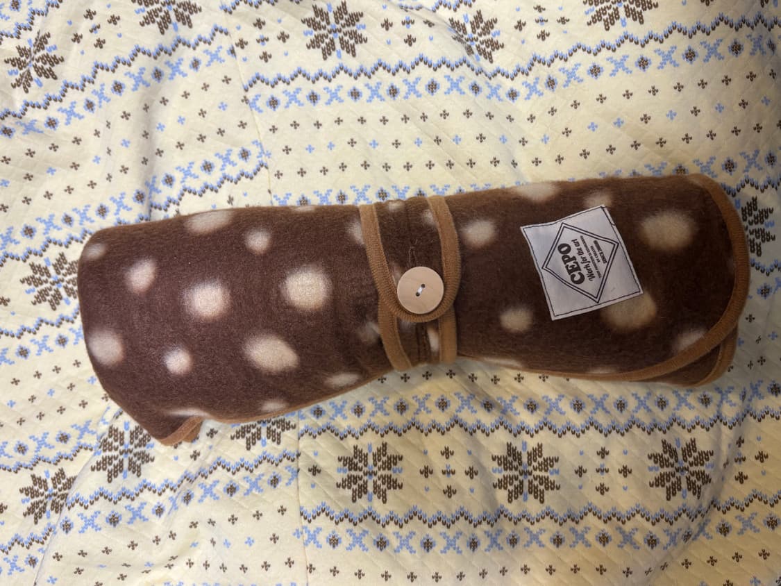 브라운 도트 후리스 담요 리락쿠마 키티 일본 빈티지 모리걸 상품이미지5