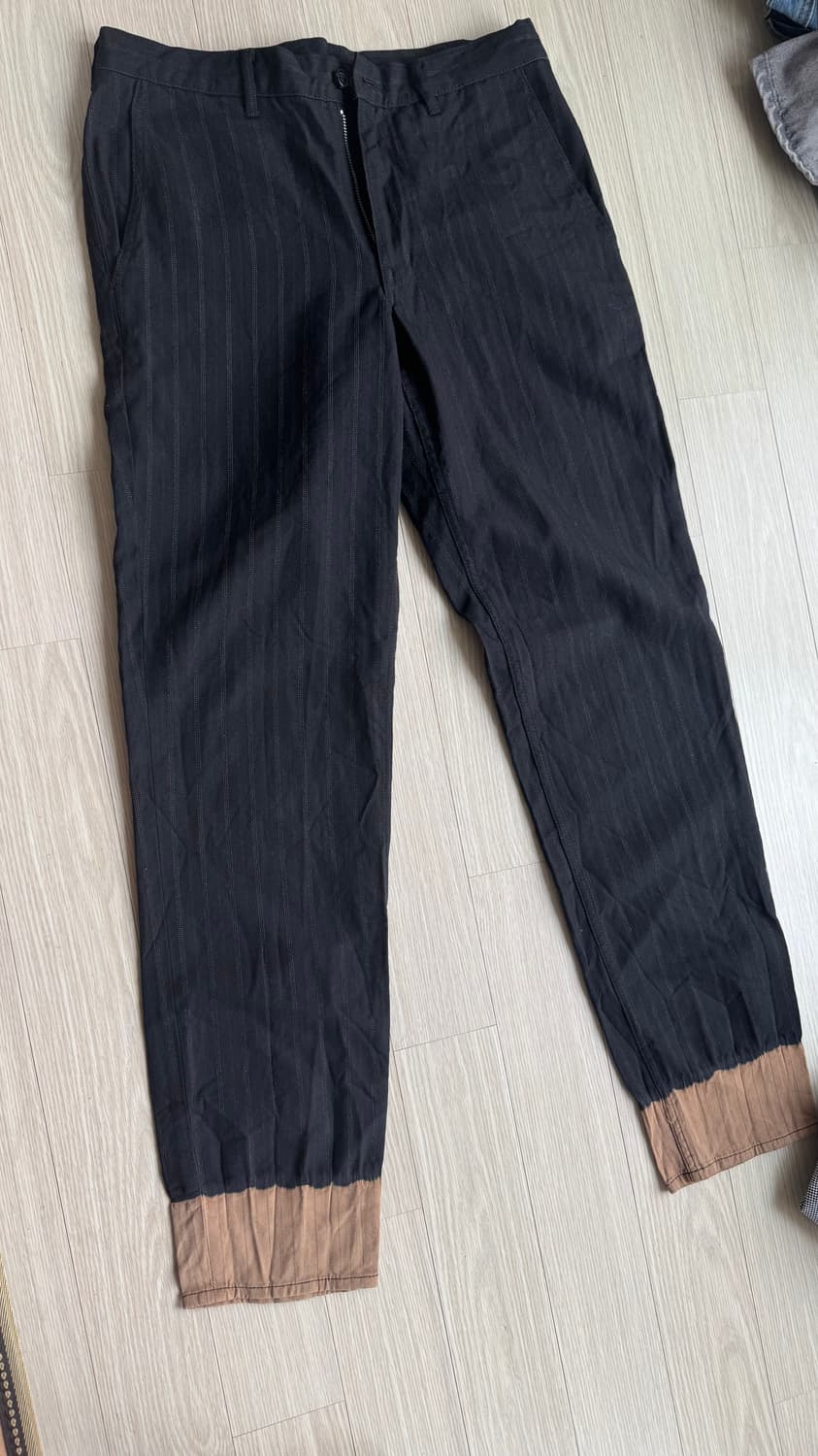 꼼데가르송 옴므 플러스 에버그린 S 스트라이프 팬츠  상품이미지1