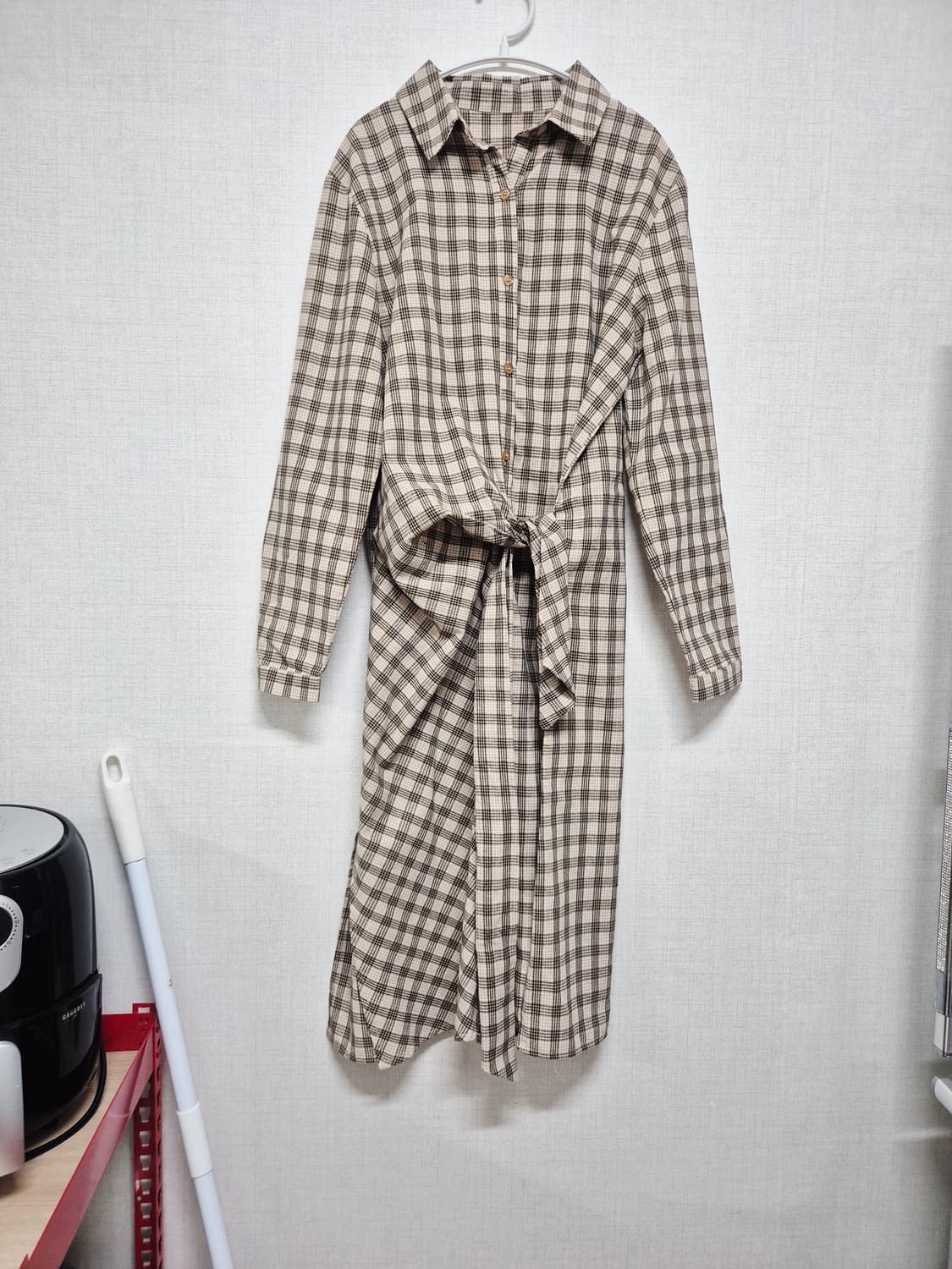 체크 롱원피스 상품이미지1