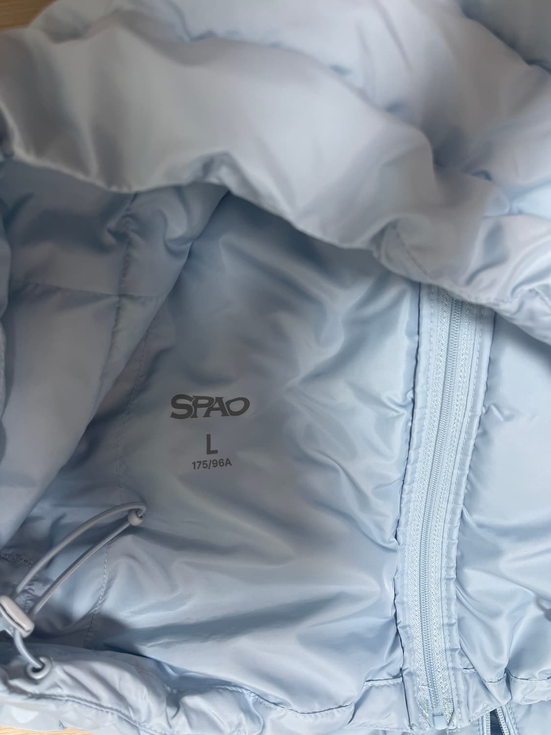 스파오 경량 패딩 스카이블루 L 상품이미지4