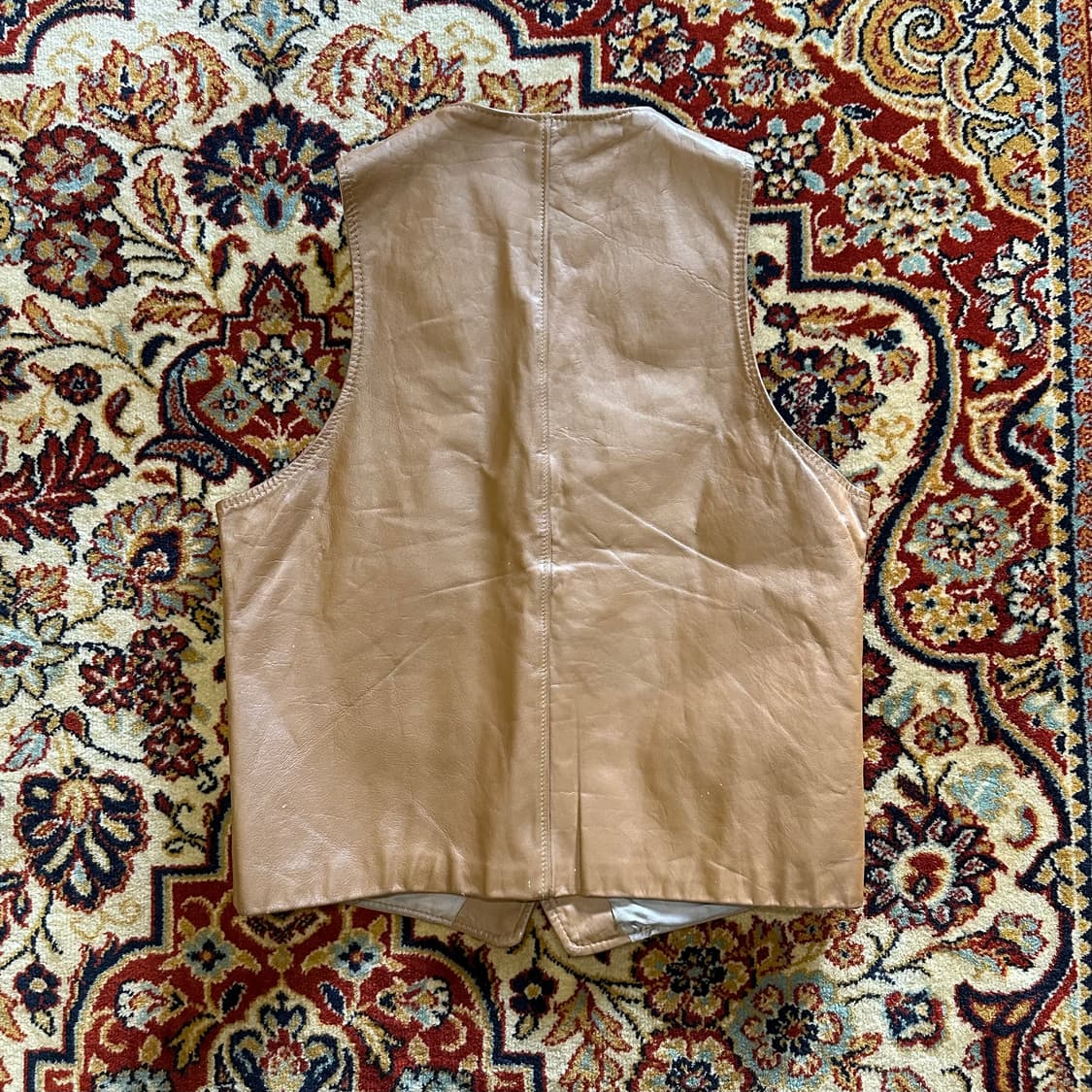 70S Schott Sportswear 카멜 레더 베스트 - M 상품이미지4