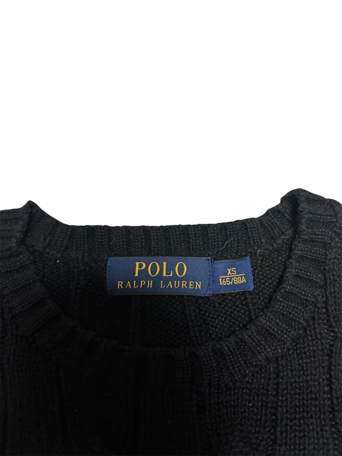 [정품] 폴로 랄프로렌 블랙 케이블 꽈배기 니트 XS 상품이미지4