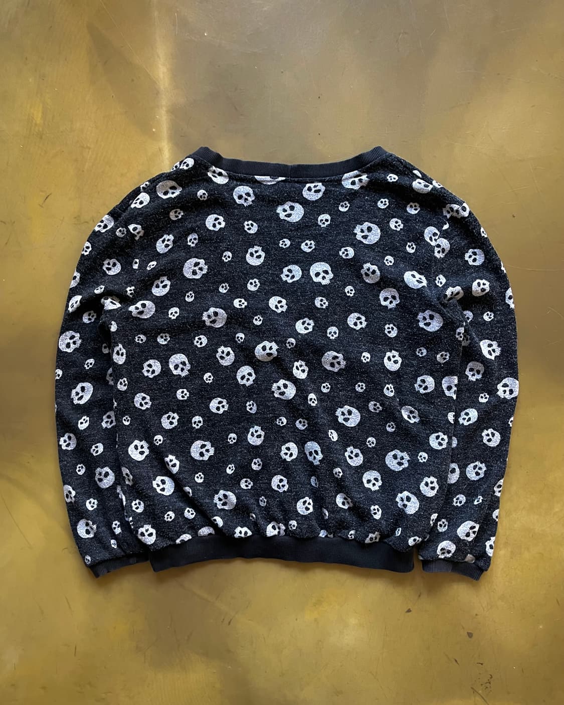 Jpn Vintage Skull Pattern Knit Cardigan 상품이미지7