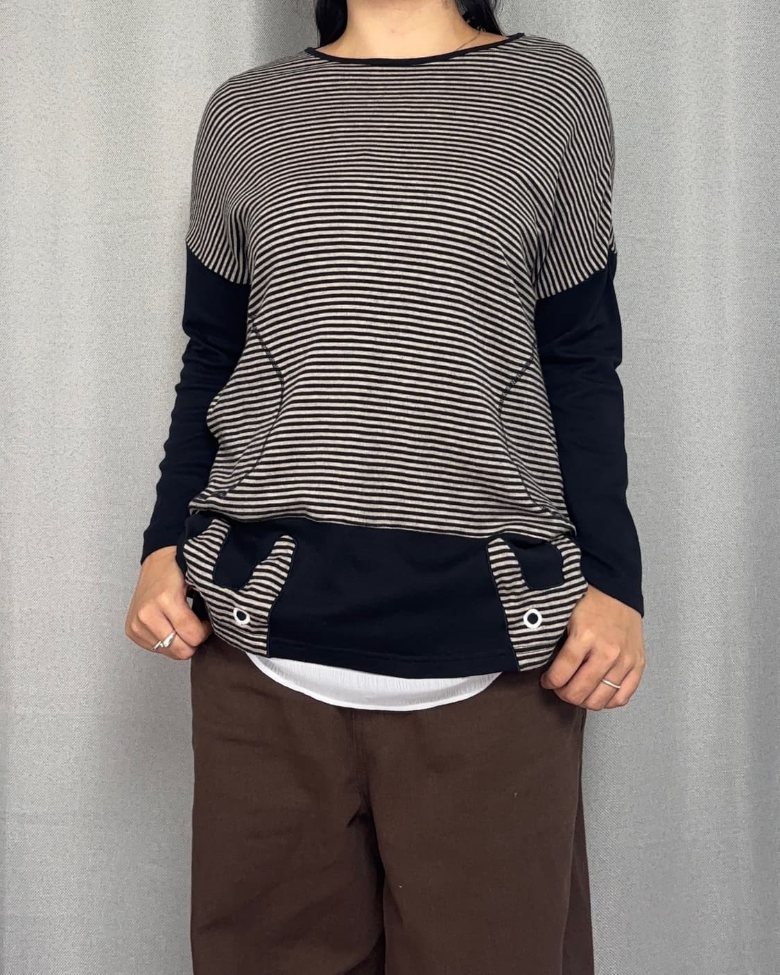 Atsuko Matano 투 캣츠 단가라 긴팔티 상품이미지10