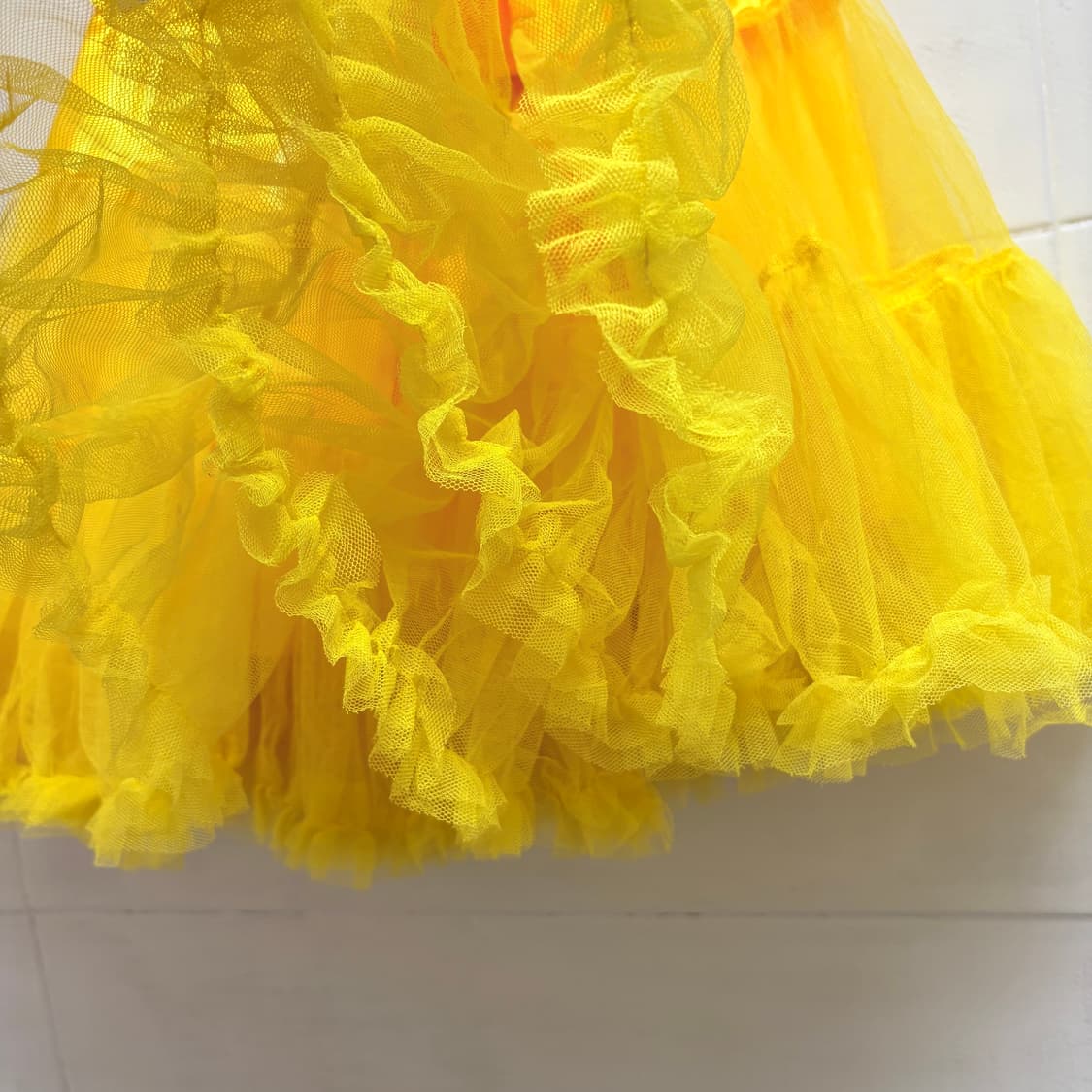 옐로우 쉬폰 캉캉 레이스 튜튜 JPN 상품이미지3