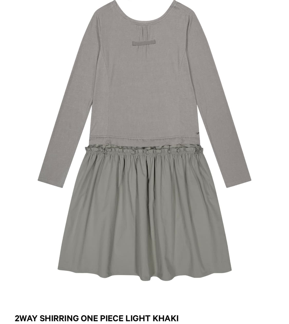 2WAY SHIRRING ONE PIECE LIGHT KHAKI 상품이미지1