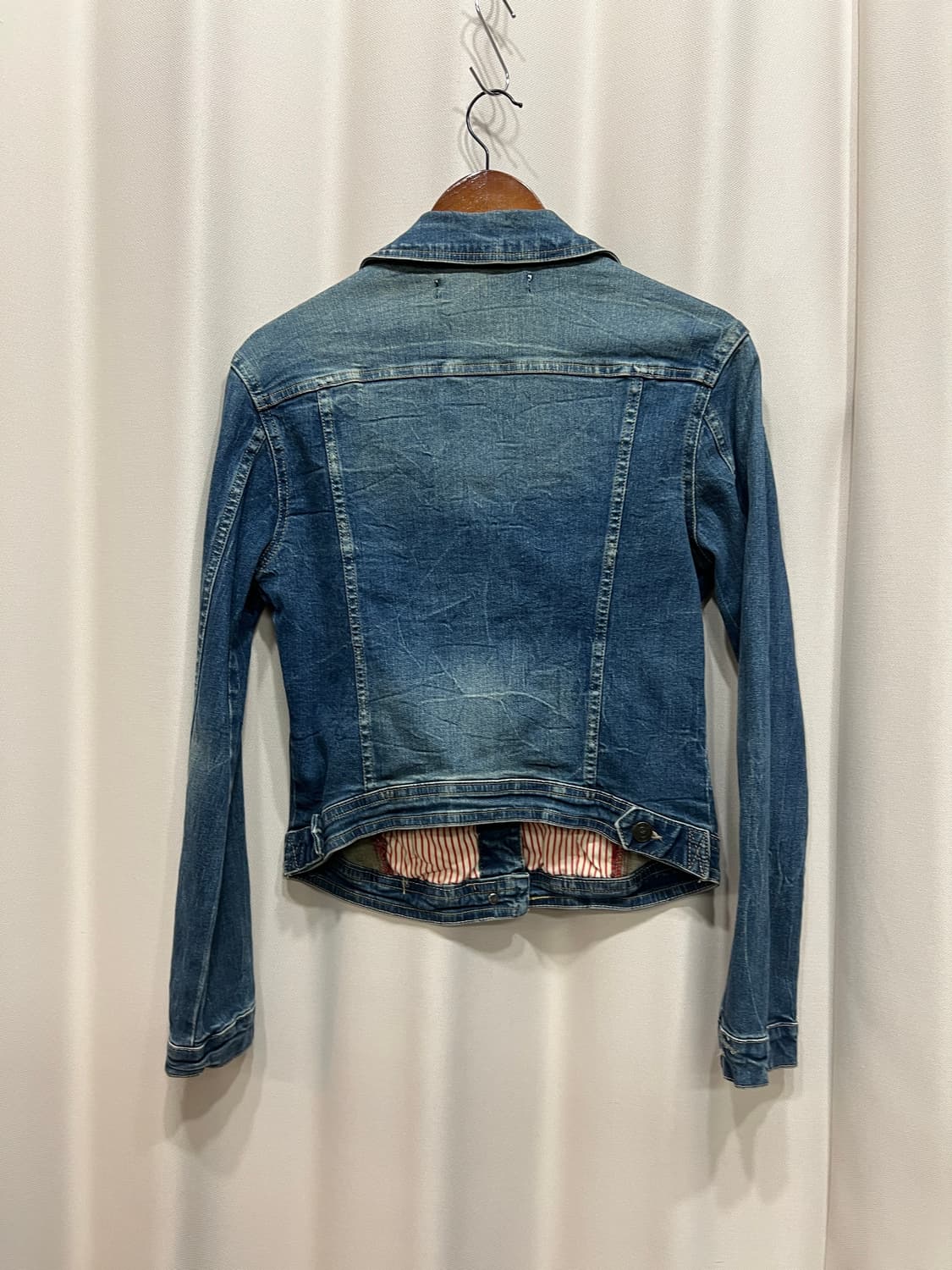 리사이클 오리지널데님 플라워 자수 데님 트러커 자켓 상품이미지5