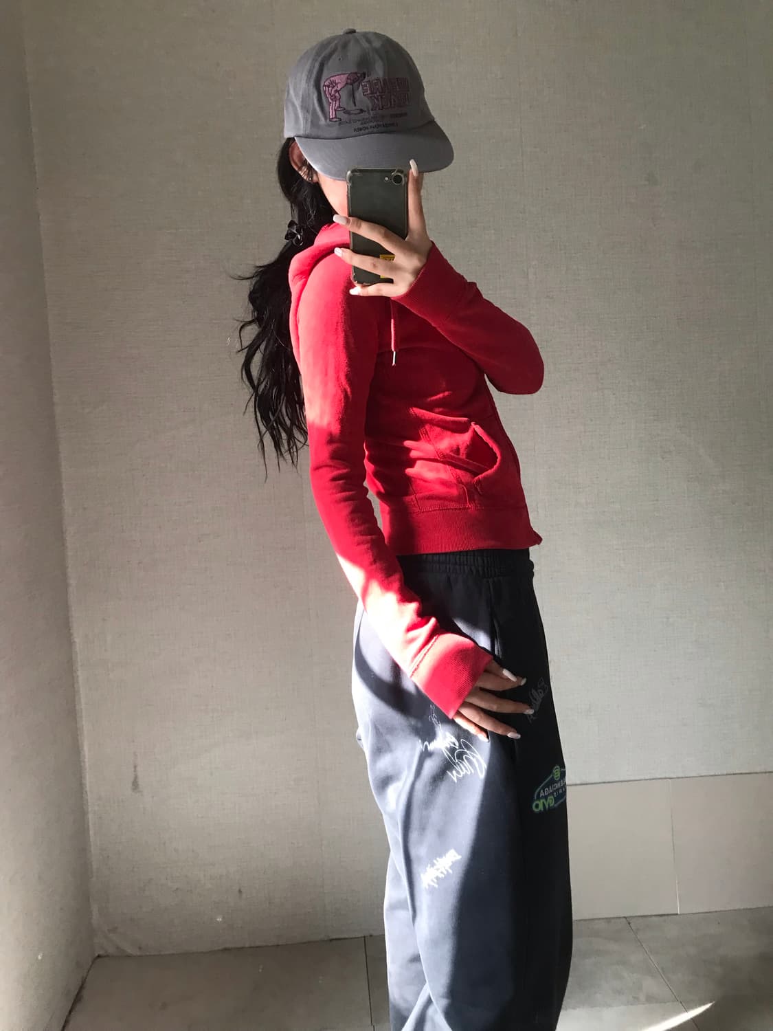 아베크롬비 레드 딱붙핏 후드집업 상품이미지4