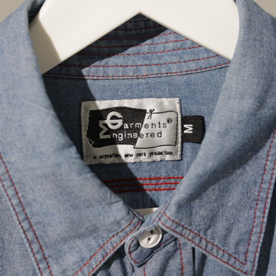 엔지니어드가먼츠 레드 스티치 샴브레이 셔츠 상품이미지5