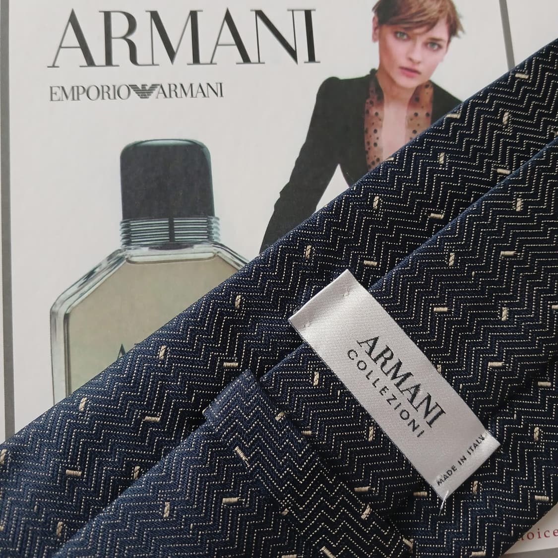 아르마니 꼴레지오니 실크 지그재그 넥타이 10cm A~B등급 A19515 상품이미지7