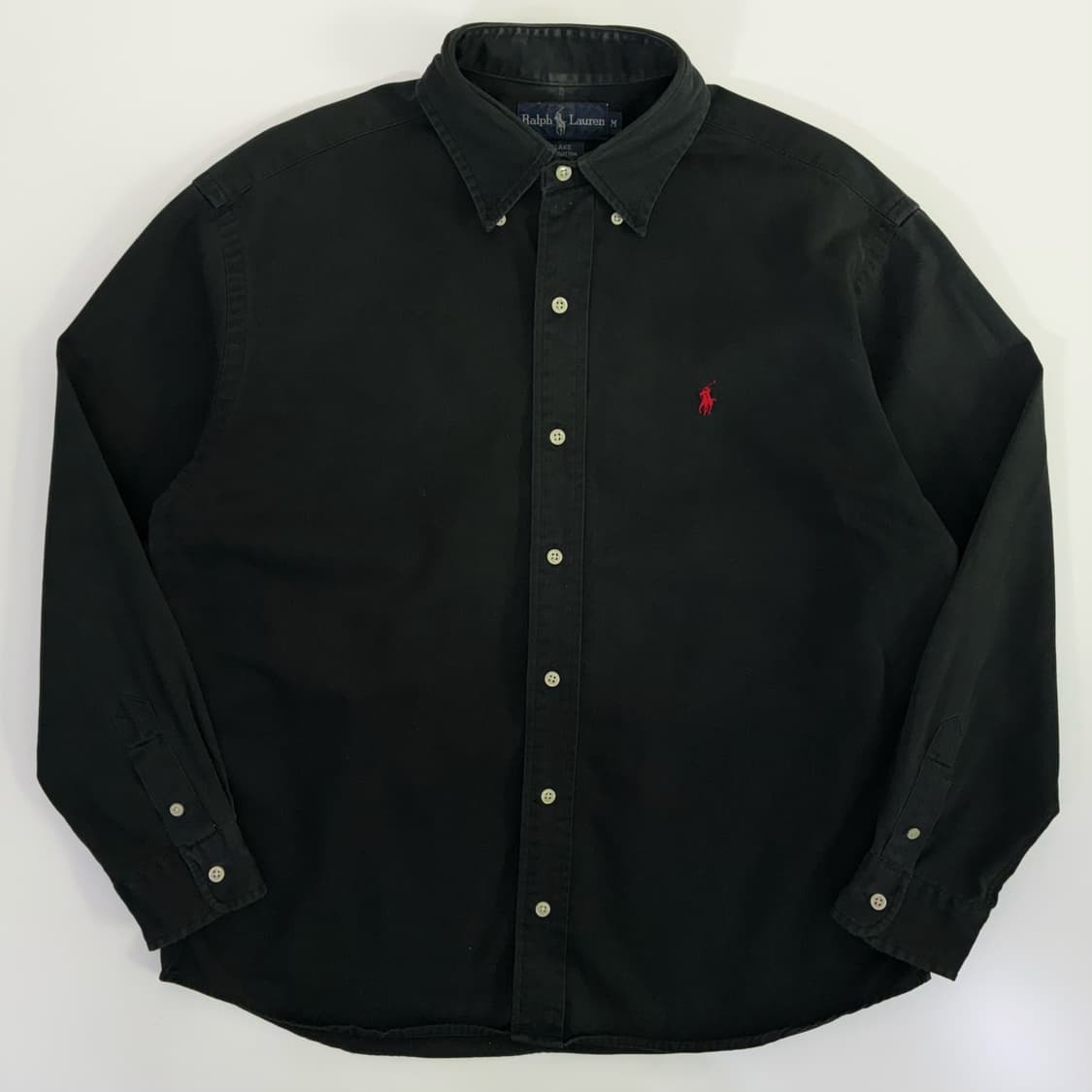 Polo  폴로 랄프로렌 자수 블레이크 코튼 블랙 셔츠 상품이미지1