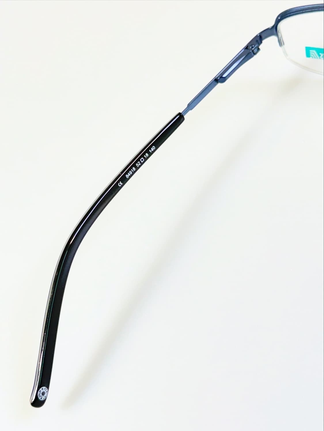 90s FUTIS 블루 메탈 스퀘어 반무테 빈티지 안경 상품이미지7