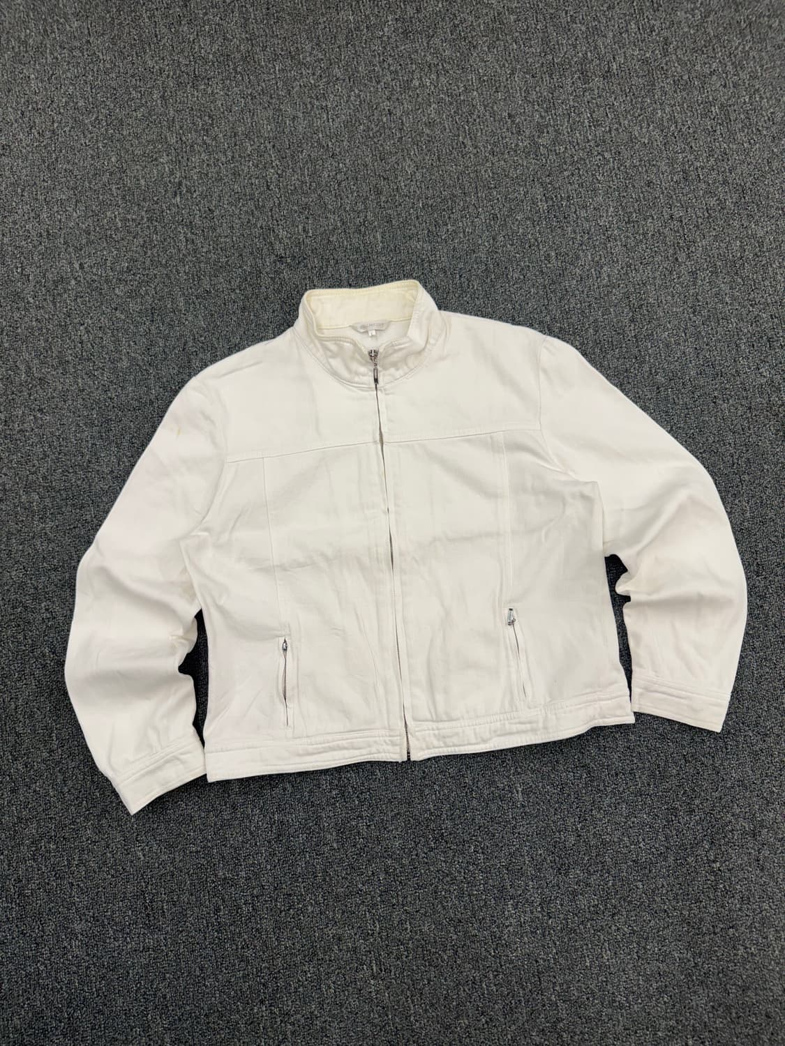 L)BellMount 빈티지 크림 데님 집업 자켓 상품이미지1