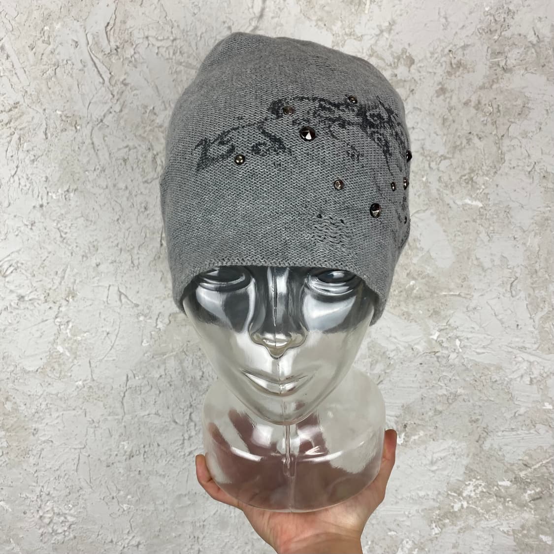 CLRIDE 데미지 스터드 그런지 비니 상품이미지2