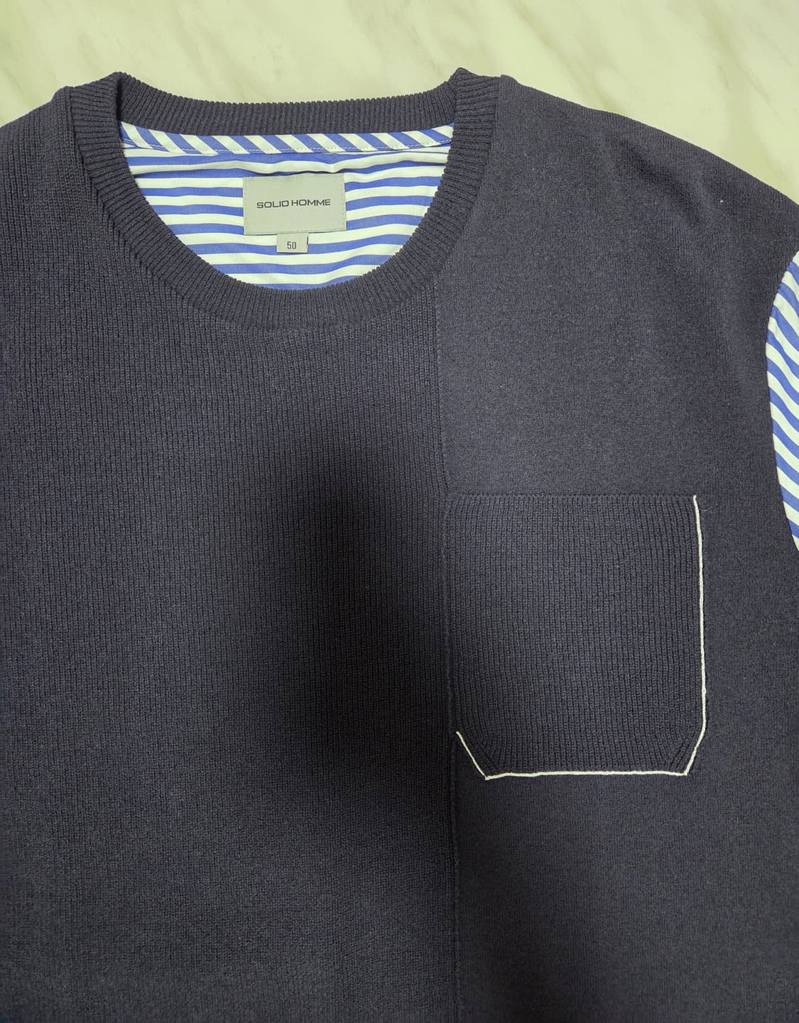 솔리드옴므 니트 레이어드 셔츠 상품이미지3