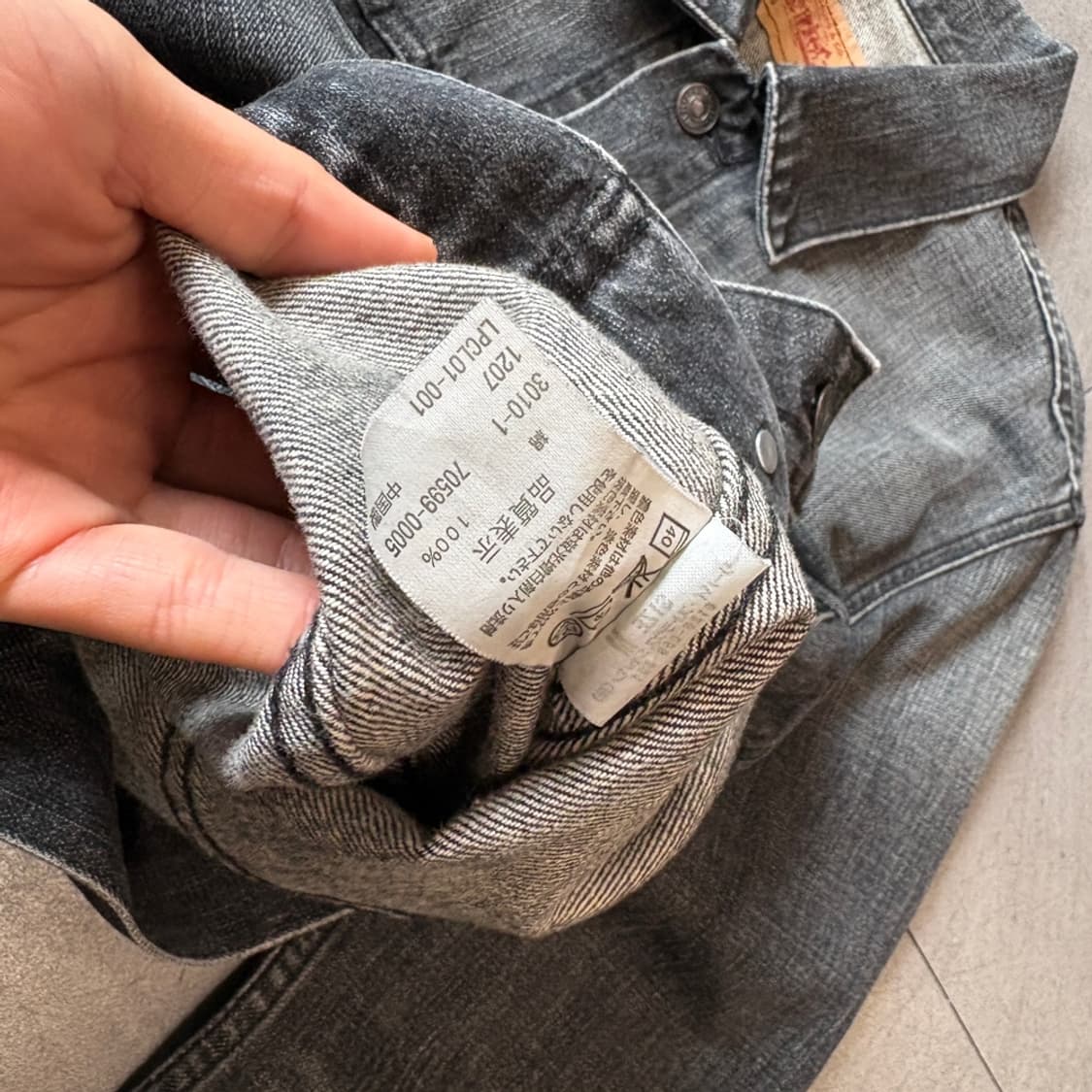 리바이스 흑청 데님 자켓 상품이미지6