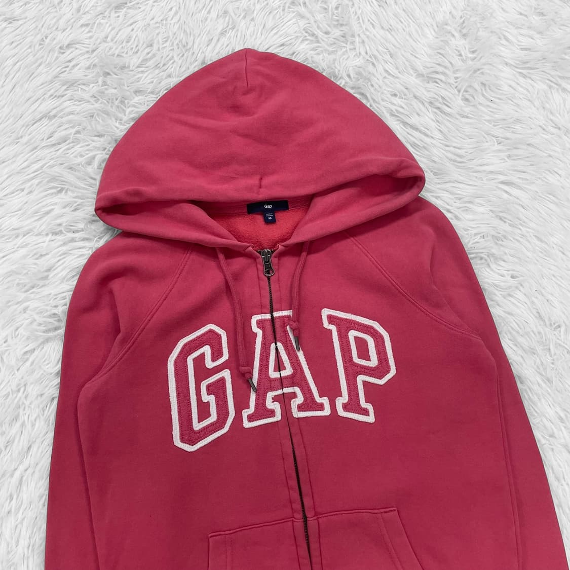 갭 Gap 스펠 로고 후드집업 코랄 상품이미지3