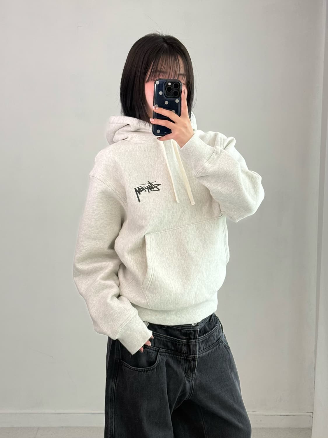 스투시 이스트 라이언 후드 애쉬 헤더 상품이미지3