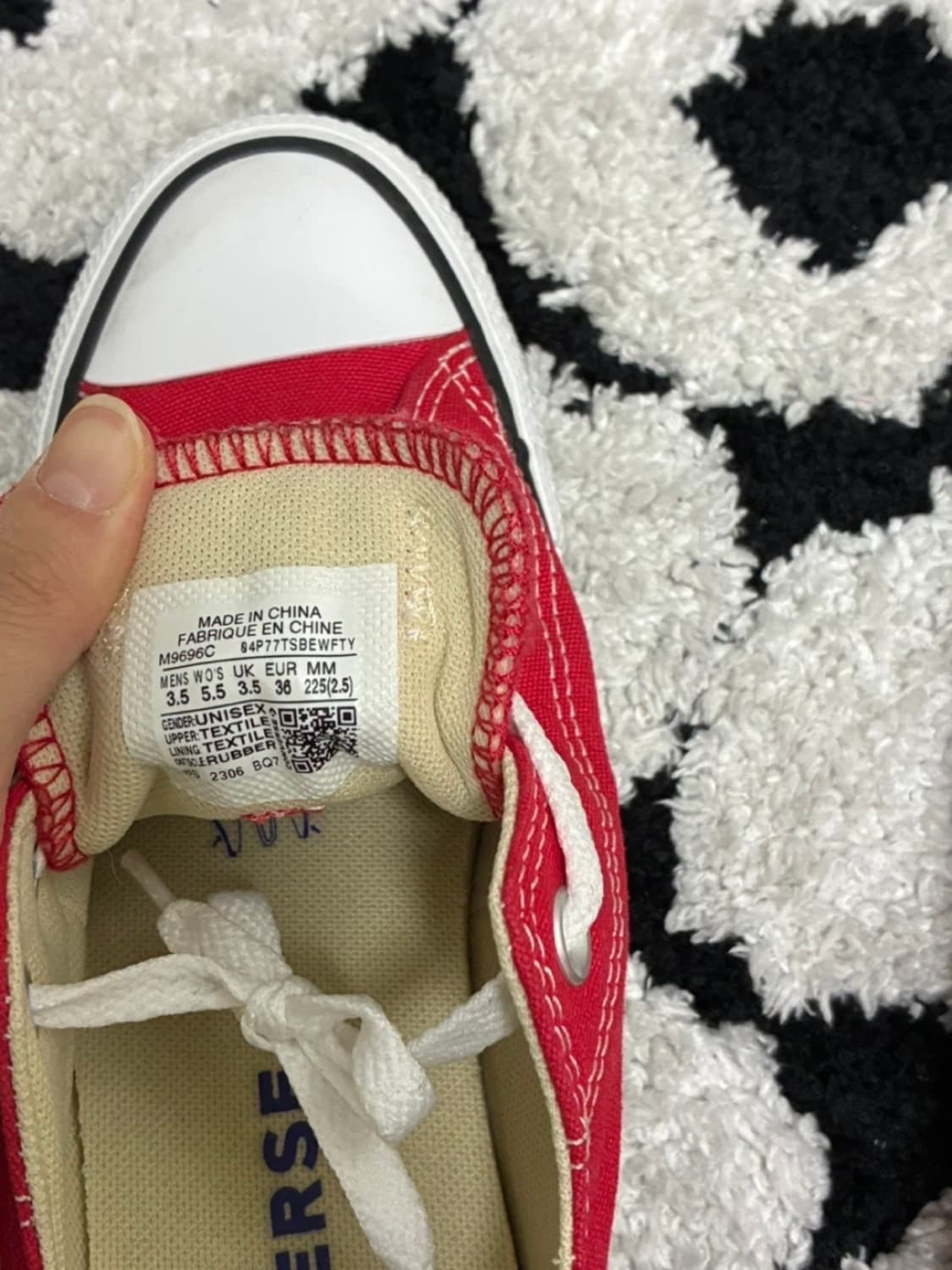 급처 무신사 컨버스 레드 225 실착1회(새상품급) 상품이미지3