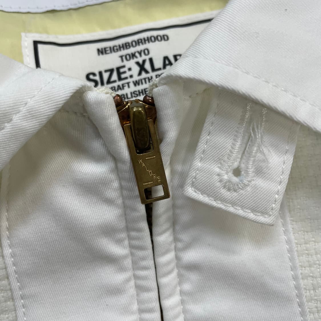 네이버후드 프론트 블루종 자켓 화이트 상품이미지4