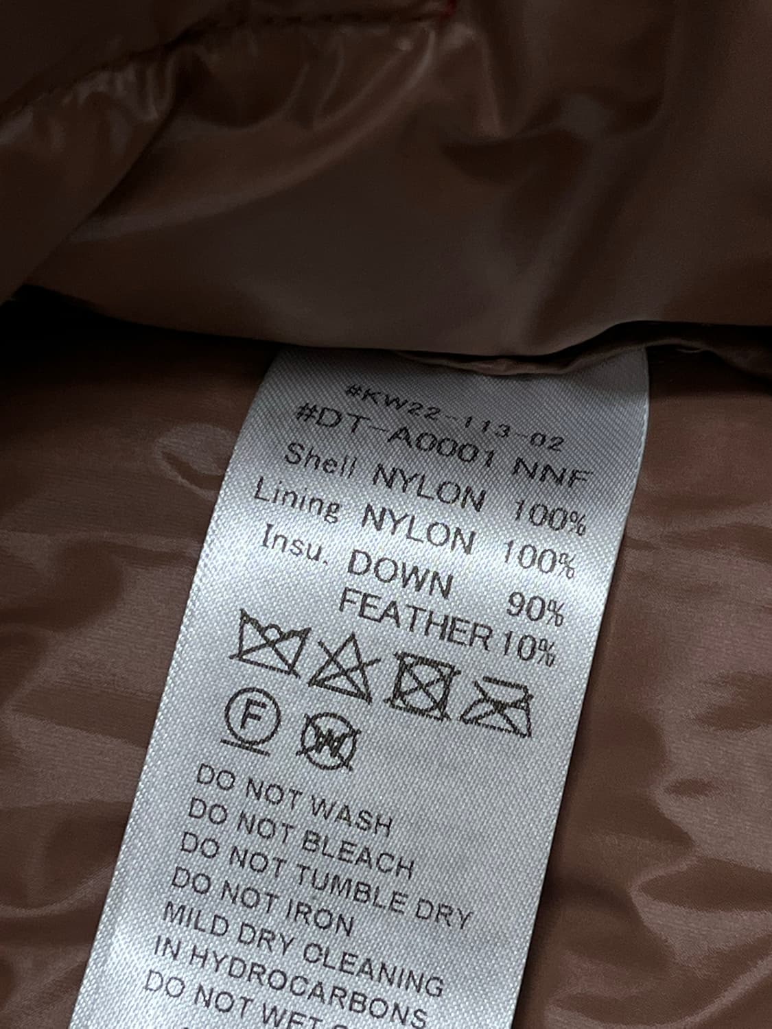 단톤 경량패딩 레드 M 상품이미지9