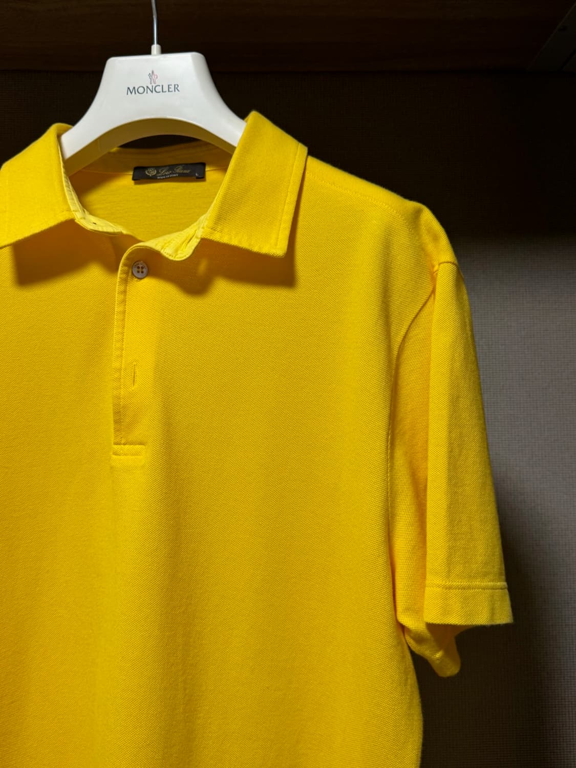 로로피아나 코튼 반팔 카라티셔츠 옐로우 L 상품이미지3