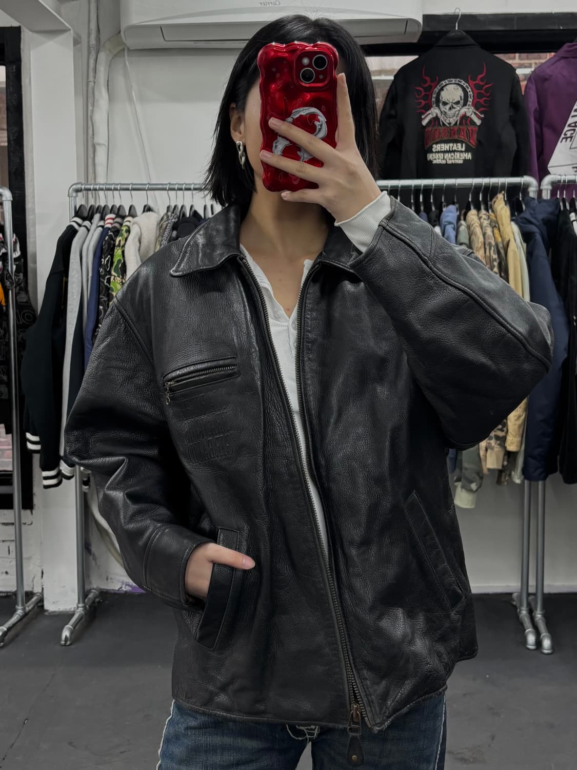 90s 마리떼 소가죽 자켓 상품이미지2