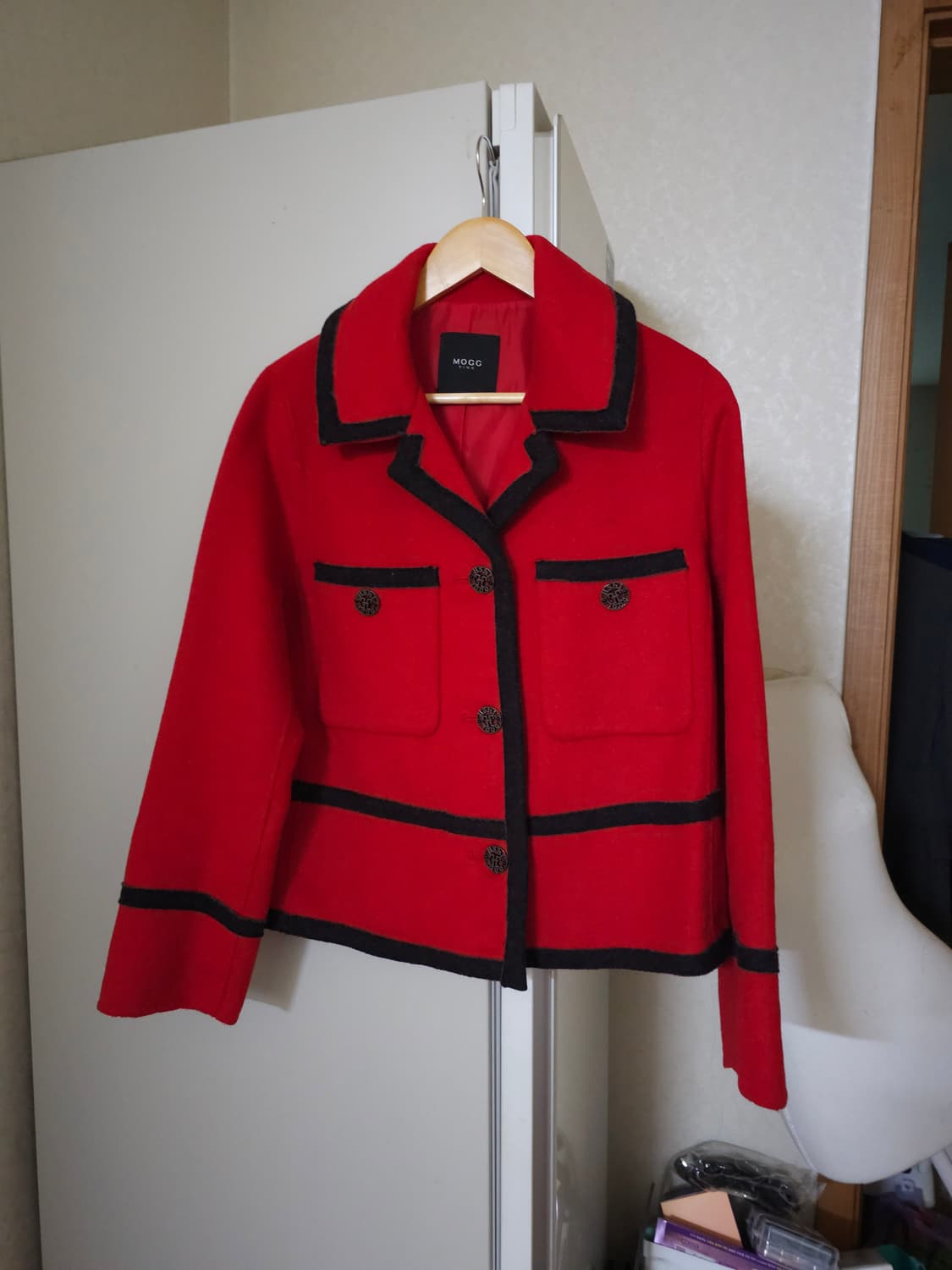 MOCG 모그 레드 울캐시미어 트위드 자켓 상품이미지1