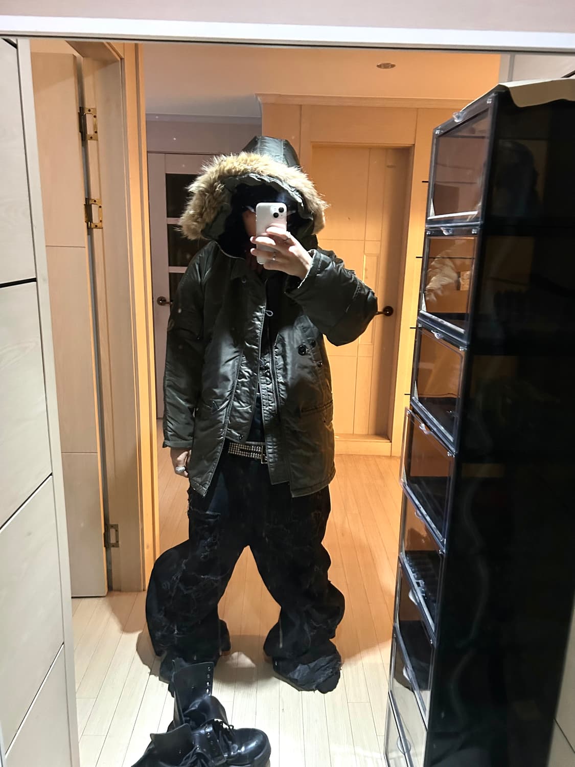 Khaki N2b Long Type Ma-1 Bomber Jacket 상품이미지6