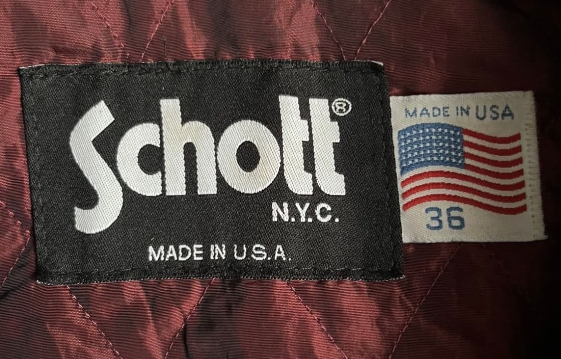 90s Schott 쇼트 레더코트 38사이즈 상품이미지2