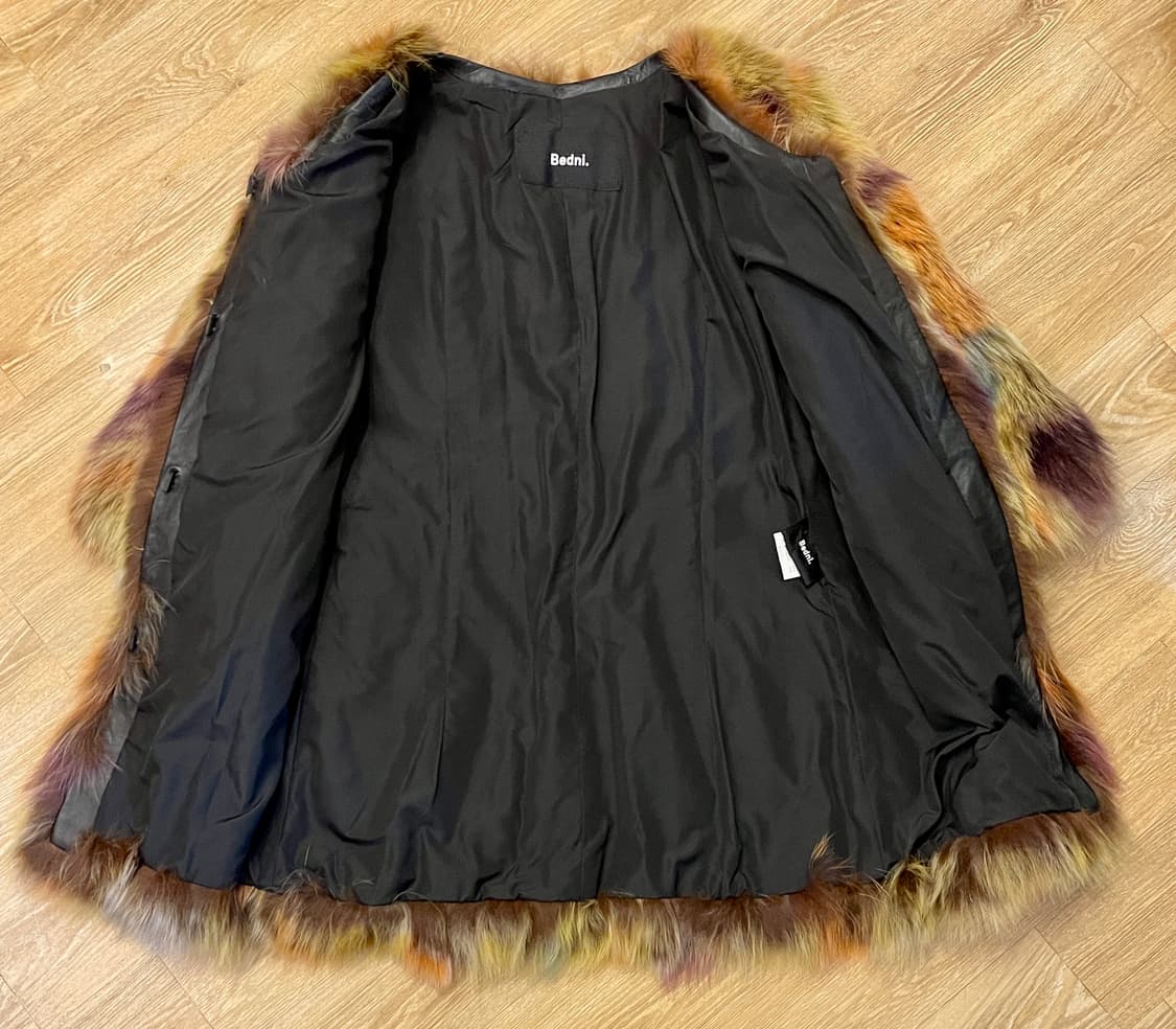 베드니(Bedni) 리얼 폭스 퍼 100% 멀티컬러 코트 상품이미지4