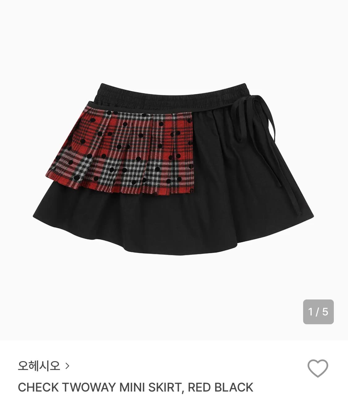 오헤시오 CHECK TWOWAY MINI SKIRT 체크스커트 상품이미지1