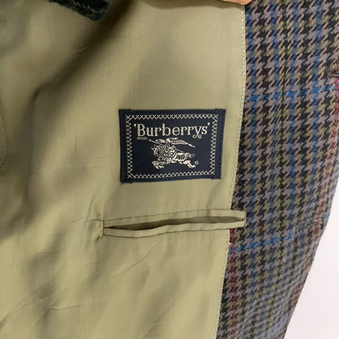 버버리 빈티지 체크무늬 울 블레이저 자켓 상품이미지6