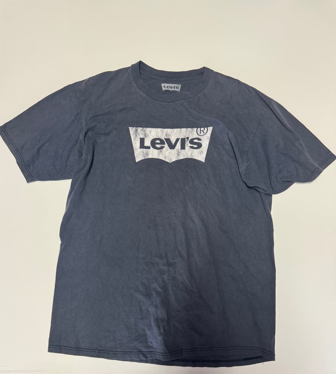 리바이스 빈티지 박스 로고 반팔 티셔츠 XL 네이비 상품이미지1