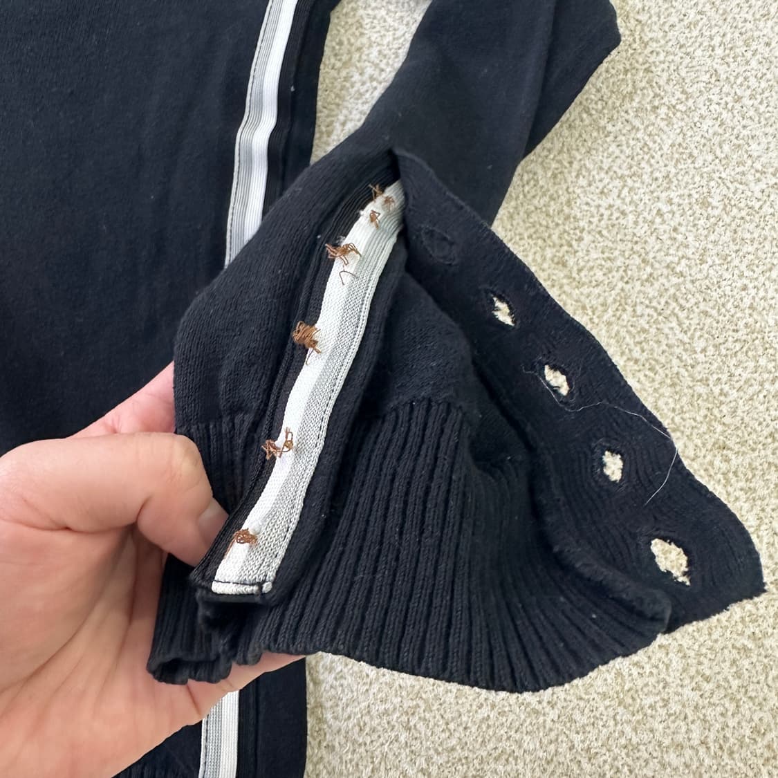 실측확인 네이비 브이넥0320D 상품이미지6